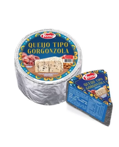 QUEIJO GORGONZOLA FORMA 2,7KG YEMA CX/4 UN