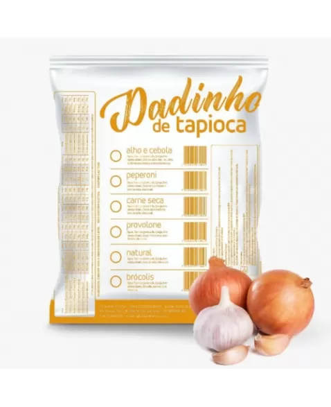 DADINHO TAPIOCA ALHO/CEBOLA 1KG ALFORNO CX/10 PCT