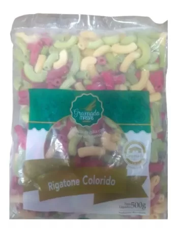 RIGATONE COLORIDO GRAMADO 500 G CX/40