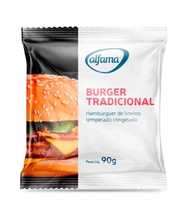 HAMBURGUER BOVINO 90G ALFAMA CX/60 PCT