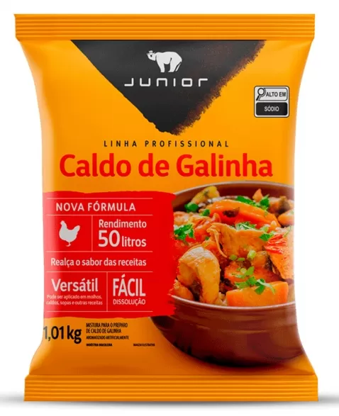 CALDO GALINHA 1,01KG JUNIOR CX/10 PCT