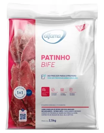 PATINHO BOVINO EM BIFE 2,5KG ALFAMA CX/04 PCT