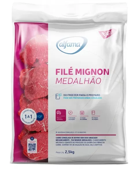 FILE MIGNON BOVINO MEDALHAO 2,5KG ALFAMA CX/04 PCT