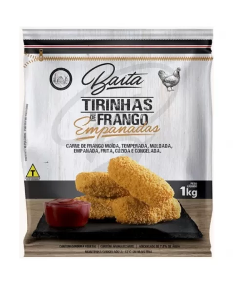 TIRAS FRANGO EMPANADO BAITA 1KG CX/10