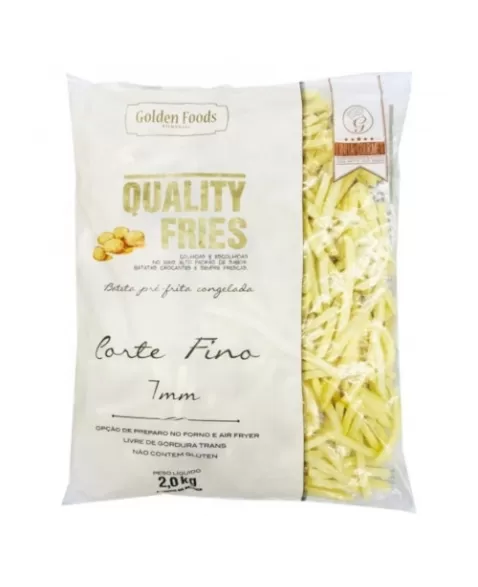 BATATA PALITO 7 MM COATED 2 KG QUALITY FRIES CX/08